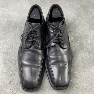 Pronto Uomo Firenze Dress Shoes Mens 13 Black Leather Square Toe‎ Made in Italy
